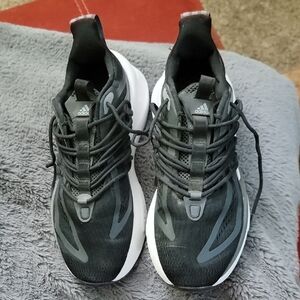 Adidas AlphaBoost V1, Black Athletic Sneakers, Size 7.5